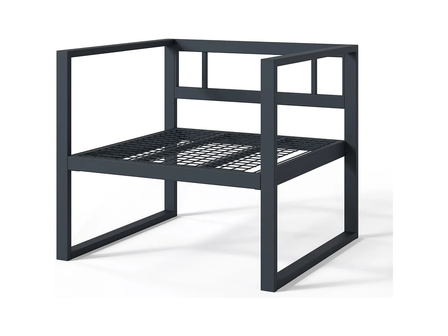 Gartenstuhl- mit wasserabweisendem Stoff - Hellbraun/Schwarz - DYWILLY