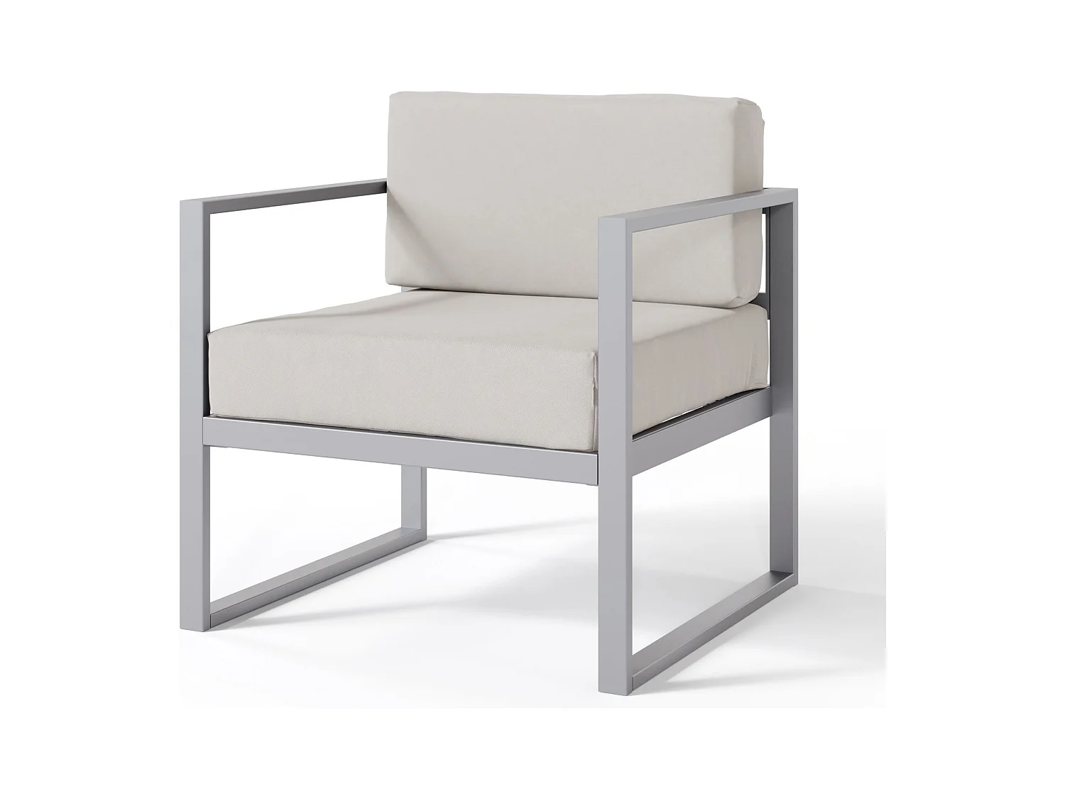 Gartenstuhl- mit wasserabweisendem Stoff - Grau - DYWILLY