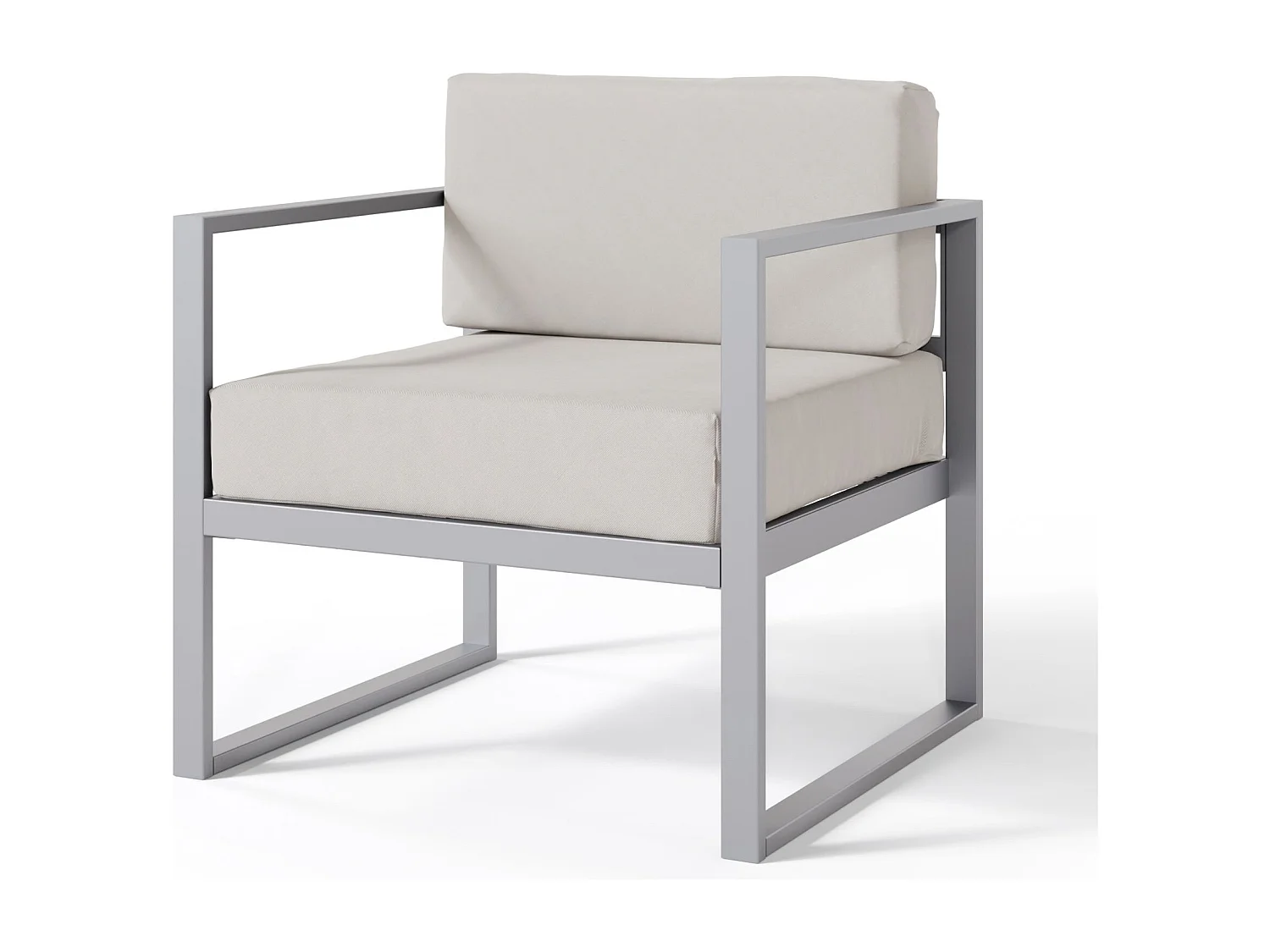 Gartenstuhl- mit wasserabweisendem Stoff - Grau - DYWILLY