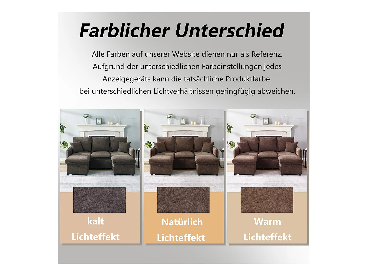 Canapé rembourré d'angle - 188 x 82 x 86 cm - 3 places - 2 repose-pieds avec rangements + 2 tiroirs - velours - marroon