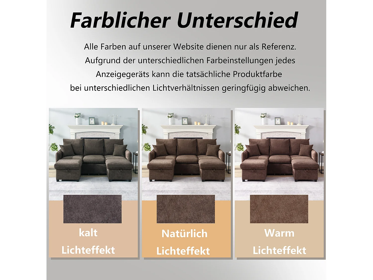 Canapé rembourré d'angle - 188 x 82 x 86 cm - 3 places - 2 repose-pieds avec rangements + 2 tiroirs - velours - marroon