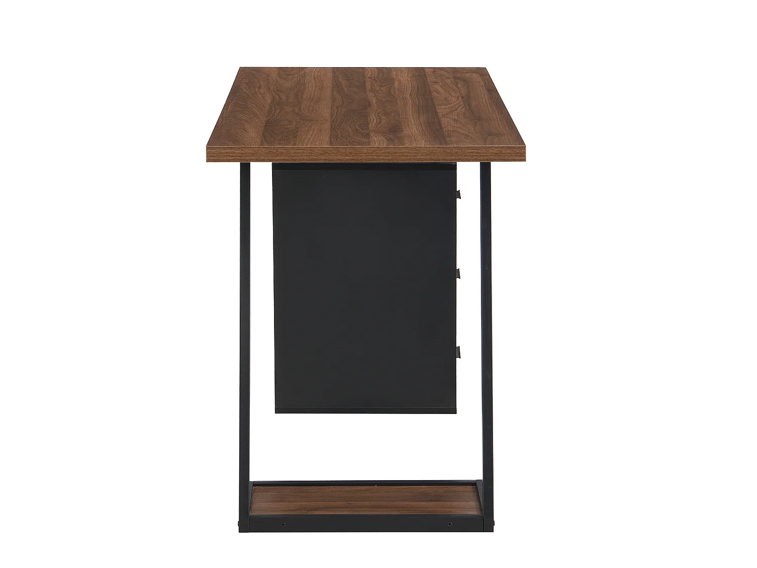 Schreibtisch mit Ablage – 138,5 x 58 x 75 cm – mit 3 Schubladen – MDF – Braun