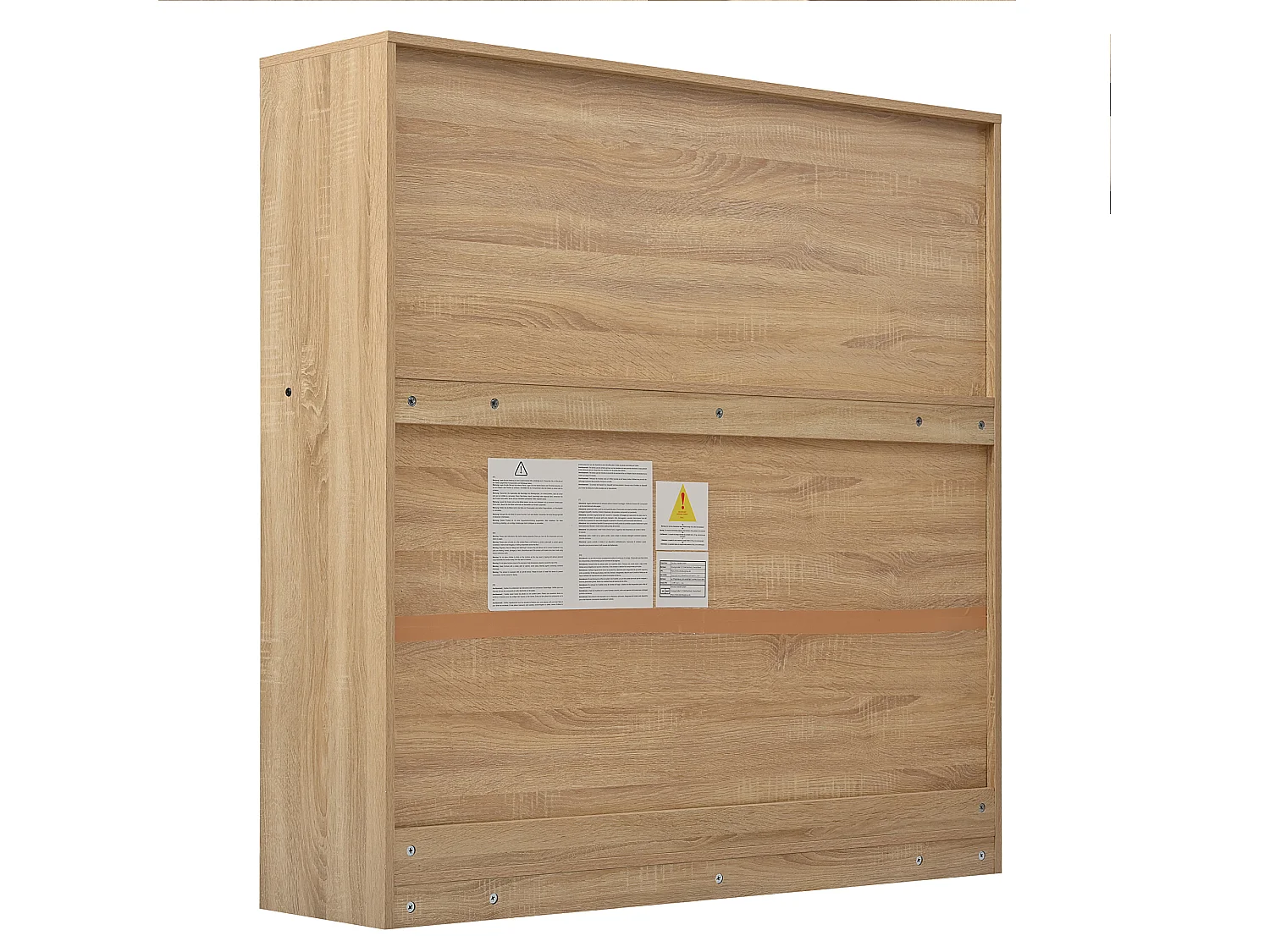 Bureau table de rangement - 130 x 120 x 120 cm - avec armoir + étagères  - MDF - naturel