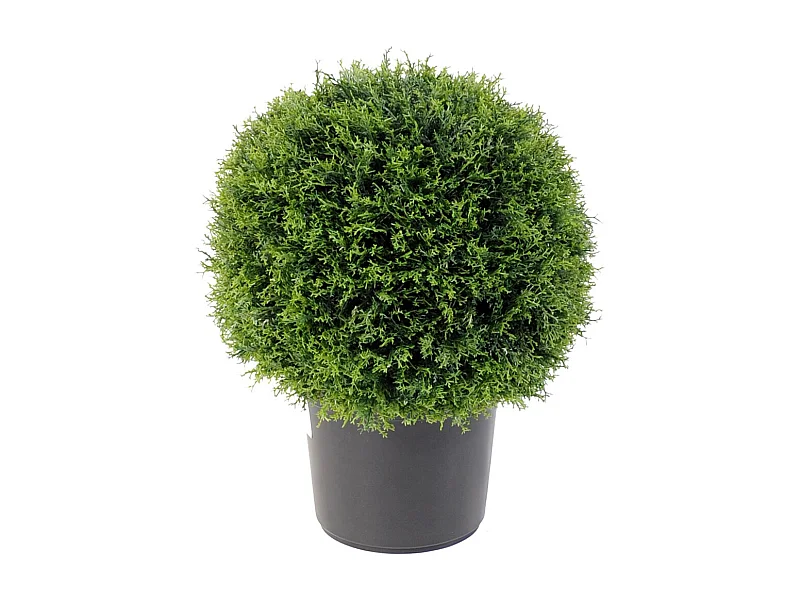 Plante artificielle haute gamme Spécial extérieur / Cyprès artificiel vert - Dim : D.43 x H.34 cm