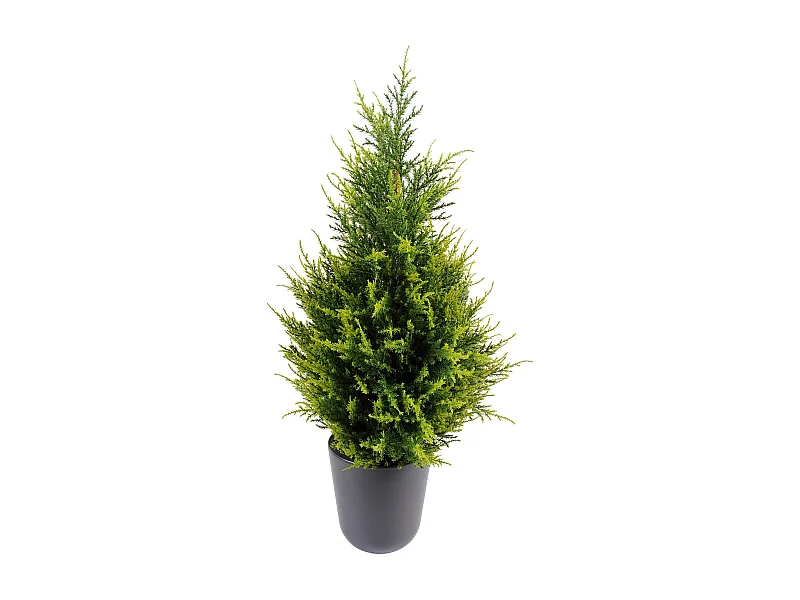 Plante artificielle haute gamme Spécial extérieur / Cypres Juniperus - Dim : 65 x 33 cm