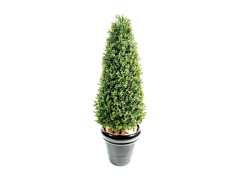 Plante artificielle haute gamme Spécial extérieur / Buis Topiaire coloris vert - Dim : 210 x 70 cm