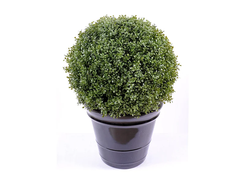 Plante artificielle haute gamme Spécial extérieur / Buis boule artificiel - Dim : H.79 x D.55 cm