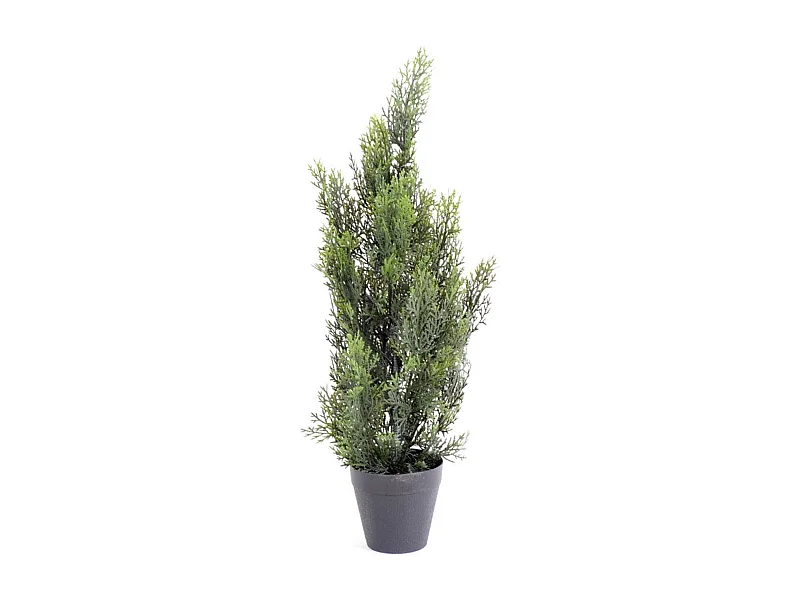 Plante artificielle haute gamme Spécial extérieur / Cyprès artificiel Mini Vert - Dim : 60 x 20 cm