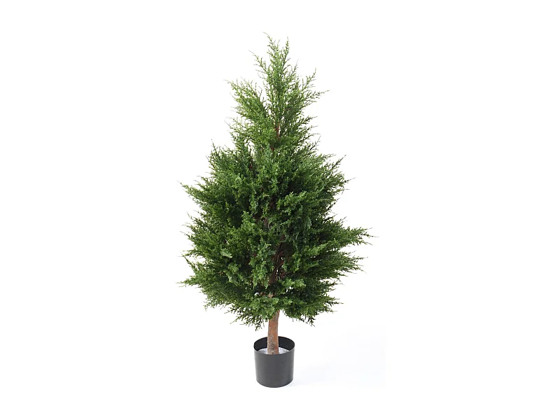 Plante artificielle haute gamme Spécial extérieur / CYPRES coloris vert - Dim : 105 x 57 cm