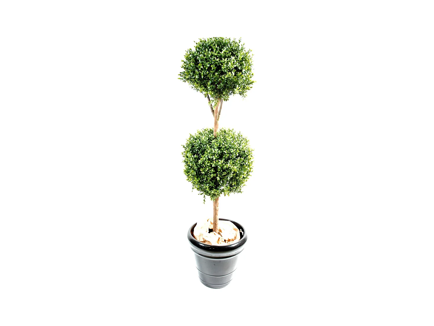 Plante artificielle haute gamme Spécial extérieur / Buis Tige Double Boule - Dim : H.170 x D.70 cm