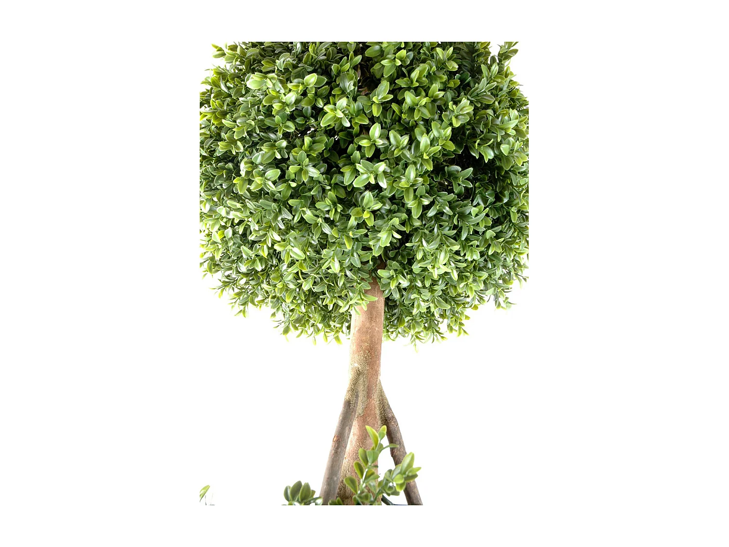 Plante artificielle haute gamme Spécial extérieur / Buis tige double boule - Dim : H.140 x D.40 cm