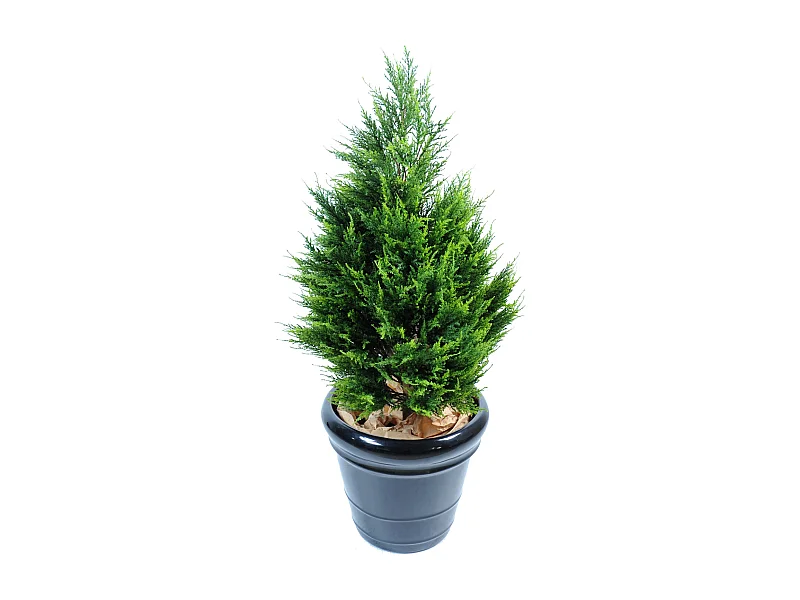 Plante artificielle haute gamme Spécial extérieur / Cyprès Junipérus Artificiel - Dim : 105 x 57 cm