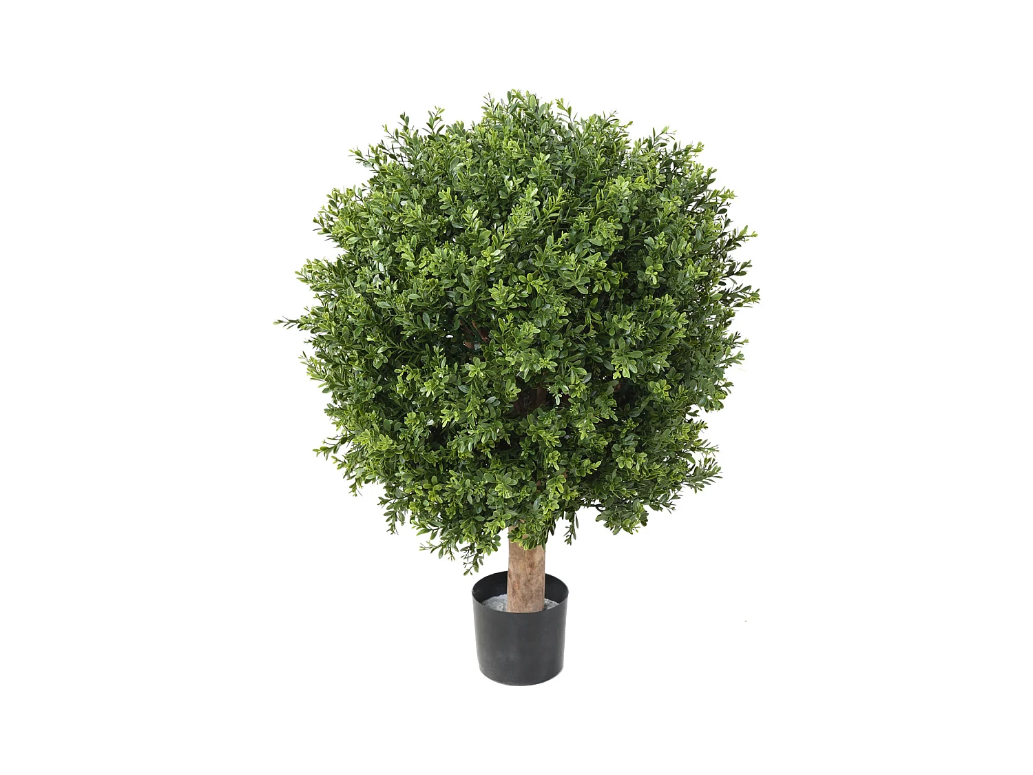 Plante artificielle haute gamme Spécial extérieur / Buis boule UV artificiel,coloris vert - Dim : H.100 x D.82 cm