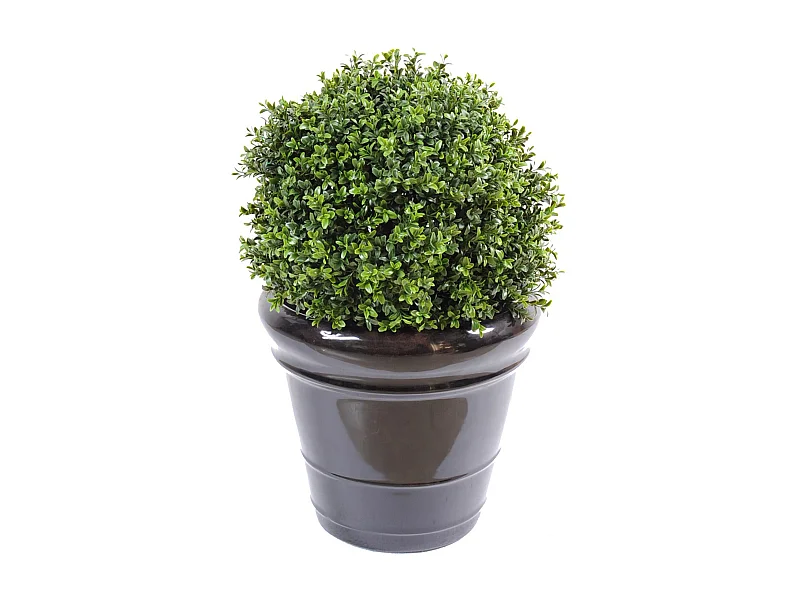 Plante artificielle haute gamme Spécial extérieur / Buis boule artificiel - Dim : H.50 x D.40 cm
