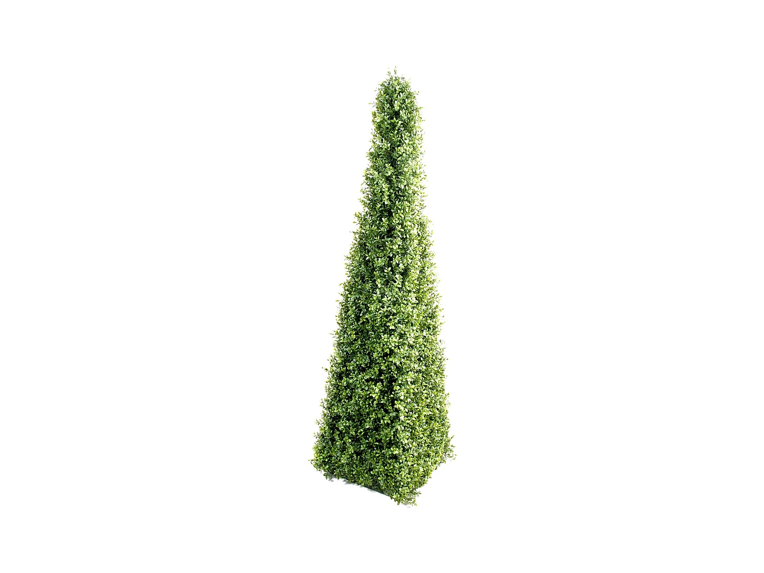 Plante artificielle haute gamme Spécial extérieur / Buis pyramide de 4 faces - Dim : 160 x 45 cm