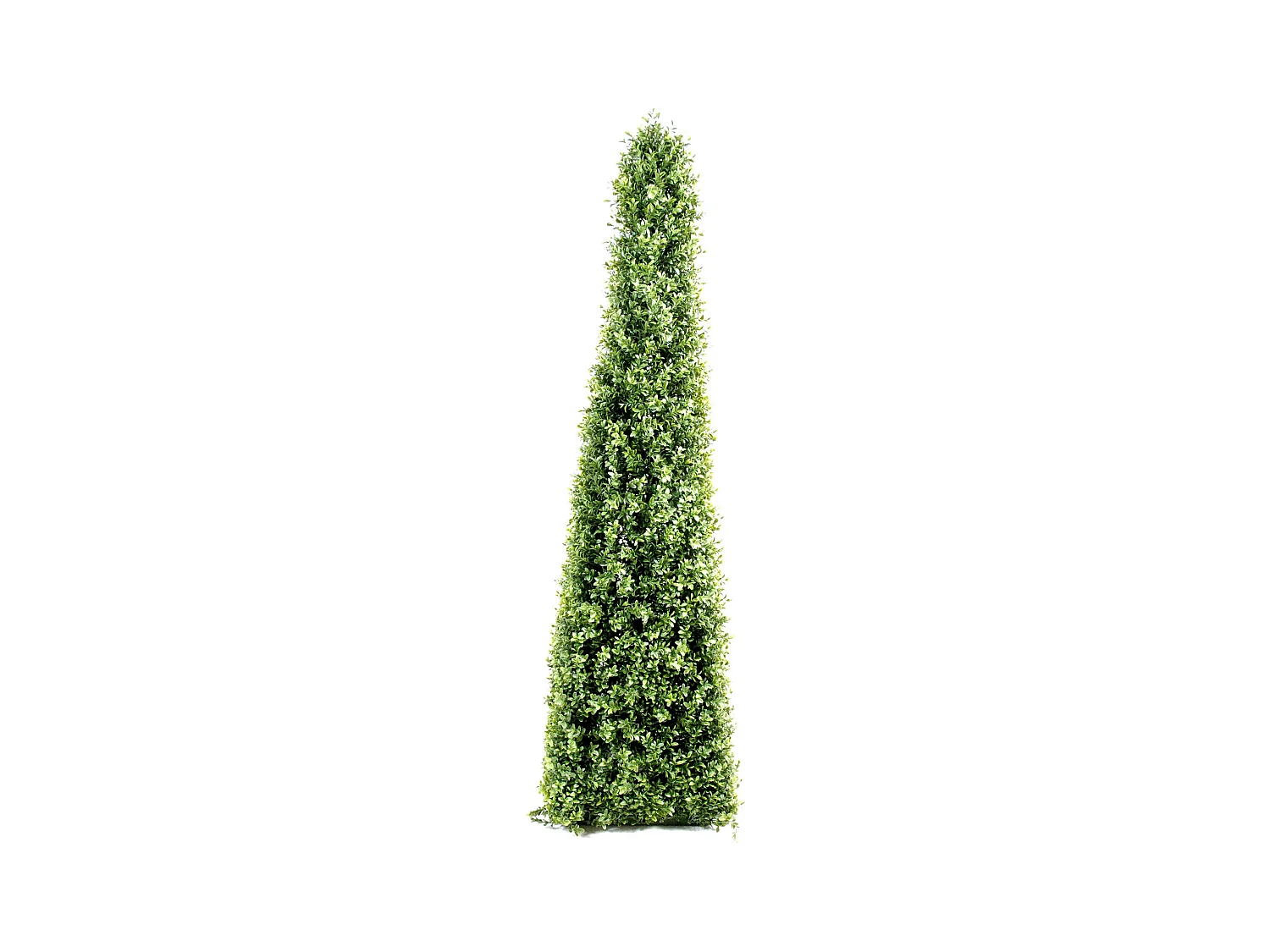 Plante artificielle haute gamme Spécial extérieur / Buis pyramide de 4 faces - Dim : 160 x 45 cm