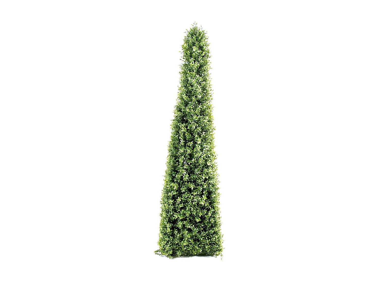 Plante artificielle haute gamme Spécial extérieur / Buis pyramide de 4 faces - Dim : 160 x 45 cm