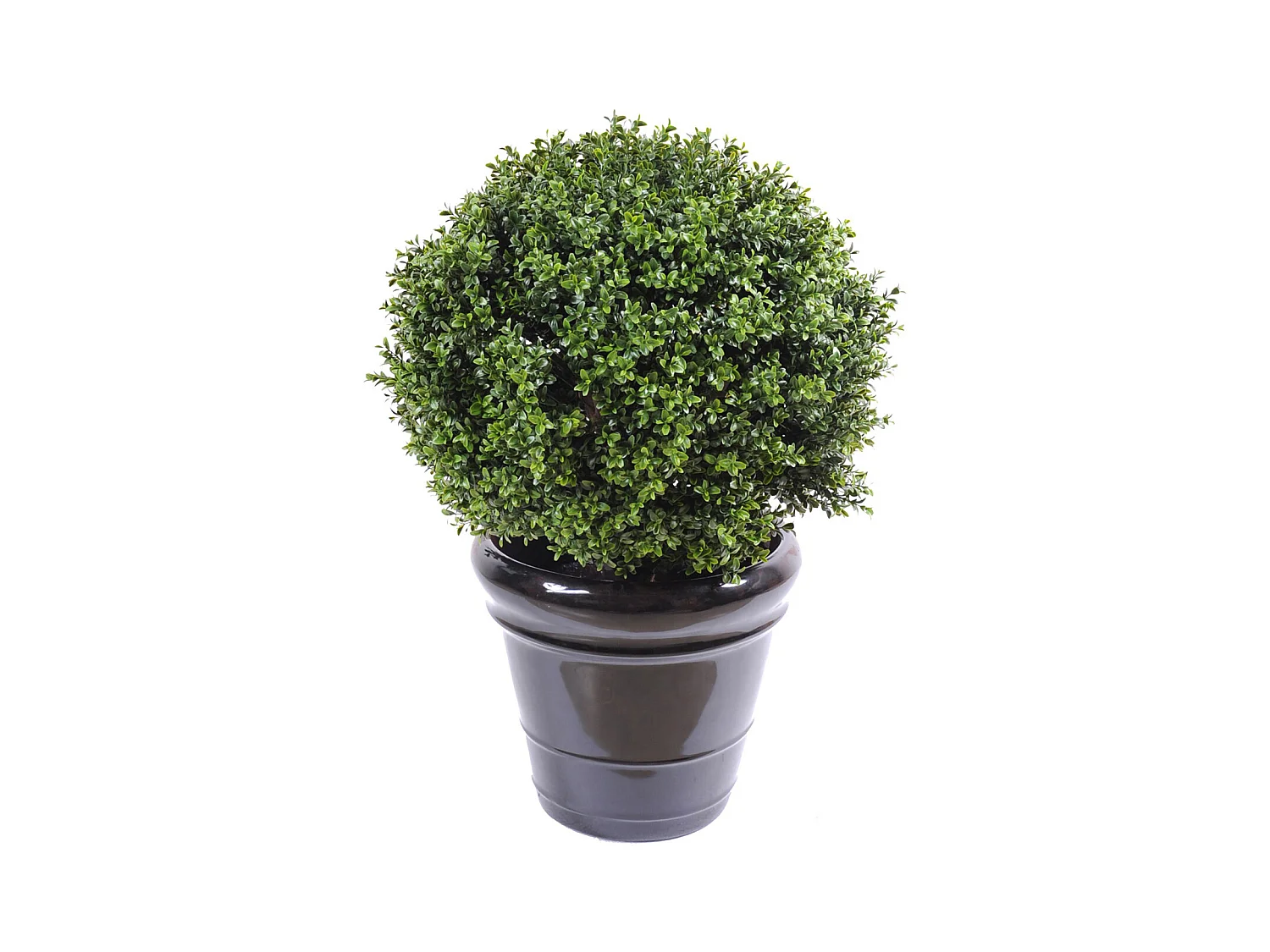 Plante artificielle haute gamme Spécial extérieur / Buis boule artificiel - Dim : H.72 x D.50 cm