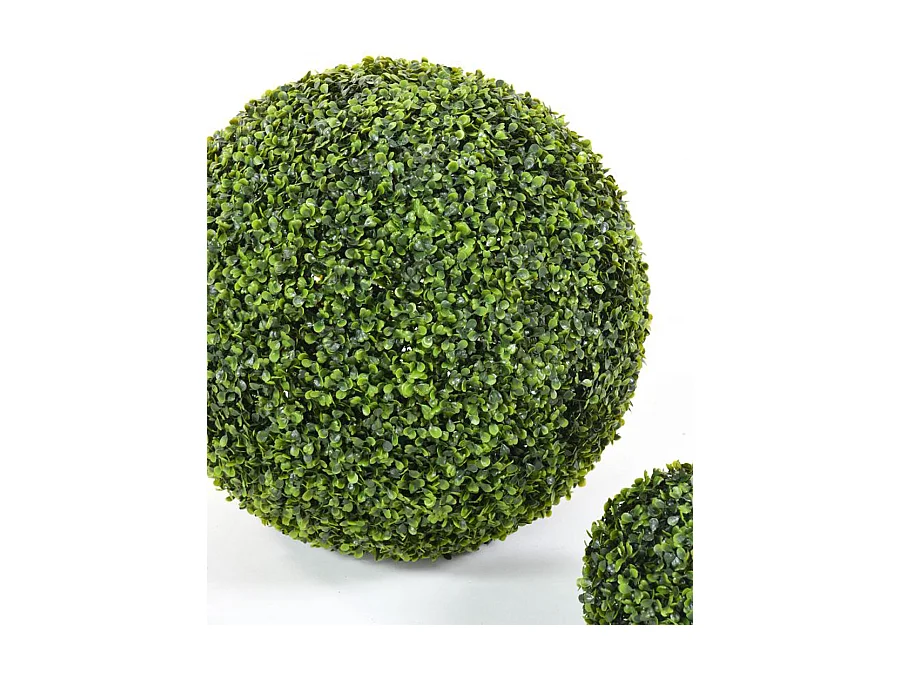 Plante artificielle haute gamme Spécial extérieur / Buis boule GR artificiel - Dim : H.50 x D.50 cm