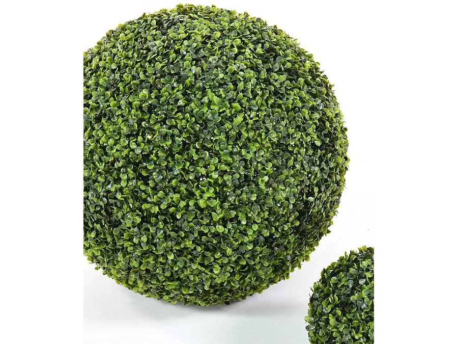 Plante artificielle haute gamme Spécial extérieur / Buis boule GR artificiel - Dim : H.50 x D.50 cm