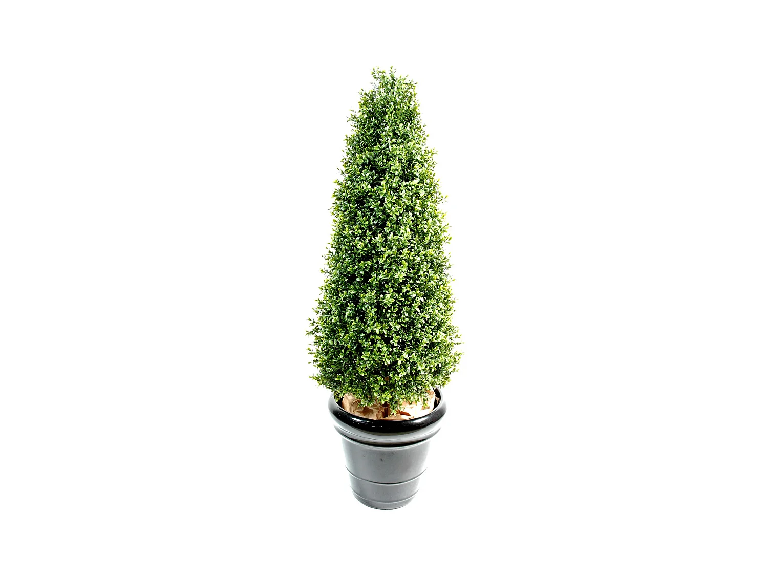 Plante artificielle haute gamme Spécial extérieur / Buis Topiaire coloris vert - Dim : H.130 x L.50 cm