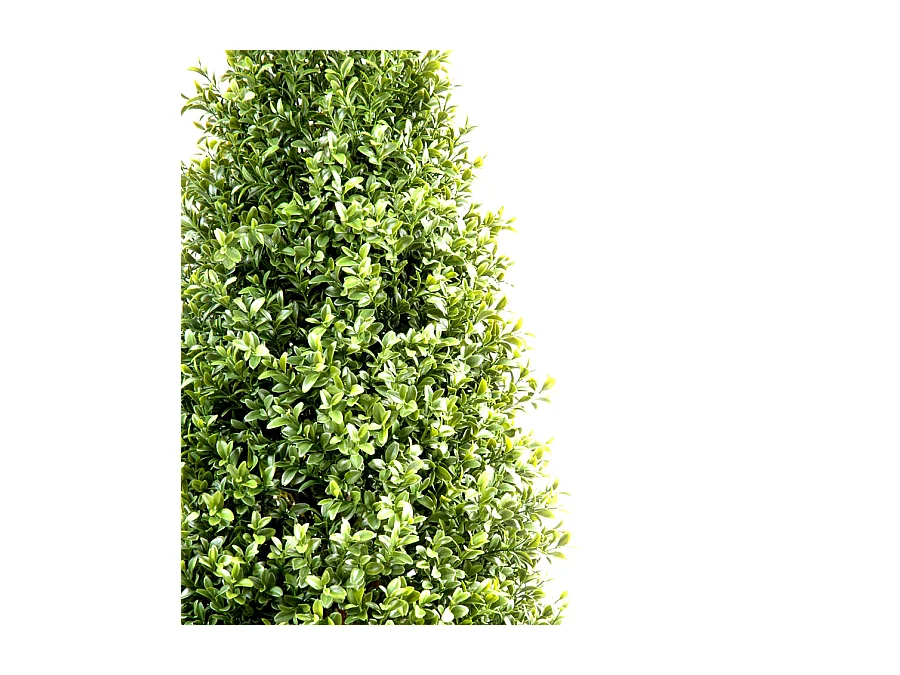 Plante artificielle haute gamme Spécial extérieur / Buis Topiaire coloris vert - Dim : H.130 x L.50 cm