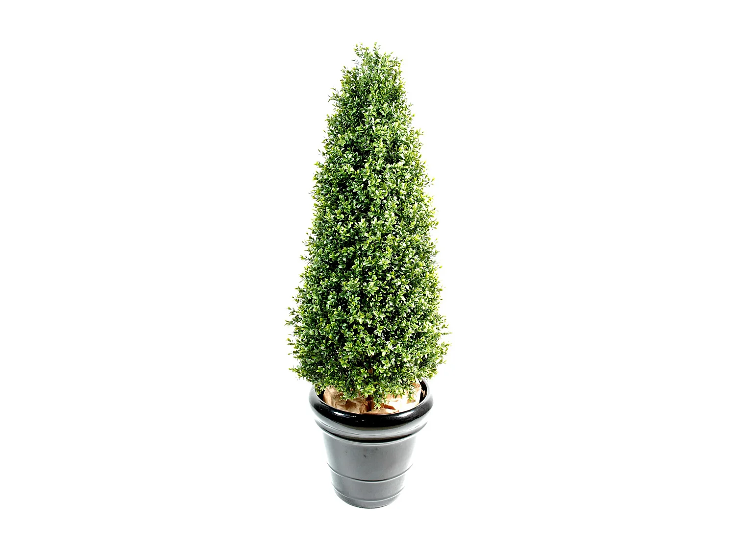 Plante artificielle haute gamme Spécial extérieur / Buis Topiaire coloris vert - Dim : H.130 x L.50 cm