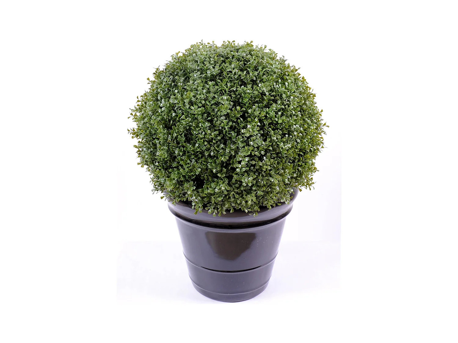 Plante artificielle haute gamme Spécial extérieur / Buis boule artificiel - Dim : H.89 x D.65 cm
