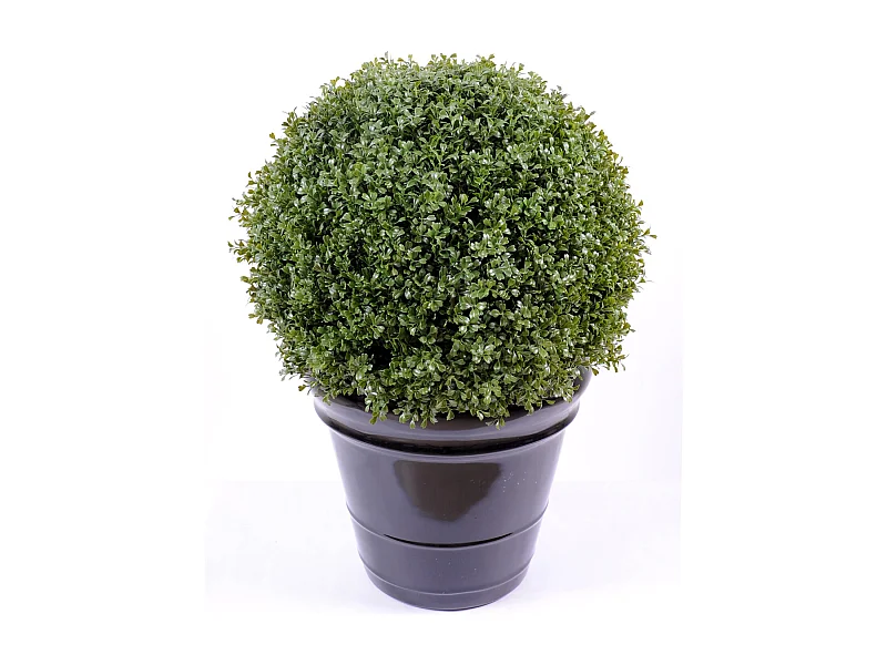 Plante artificielle haute gamme Spécial extérieur / Buis boule artificiel - Dim : H.89 x D.65 cm