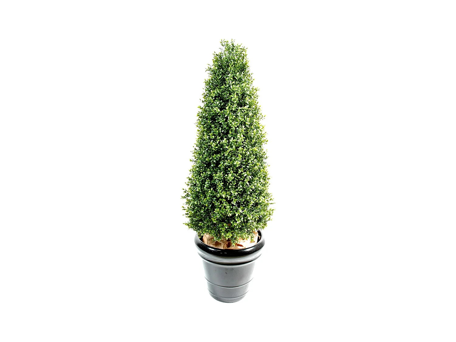 Plante artificielle haute gamme Spécial extérieur / Buis Topiaire coloris vert - Dim : H.138 x L.65 cm