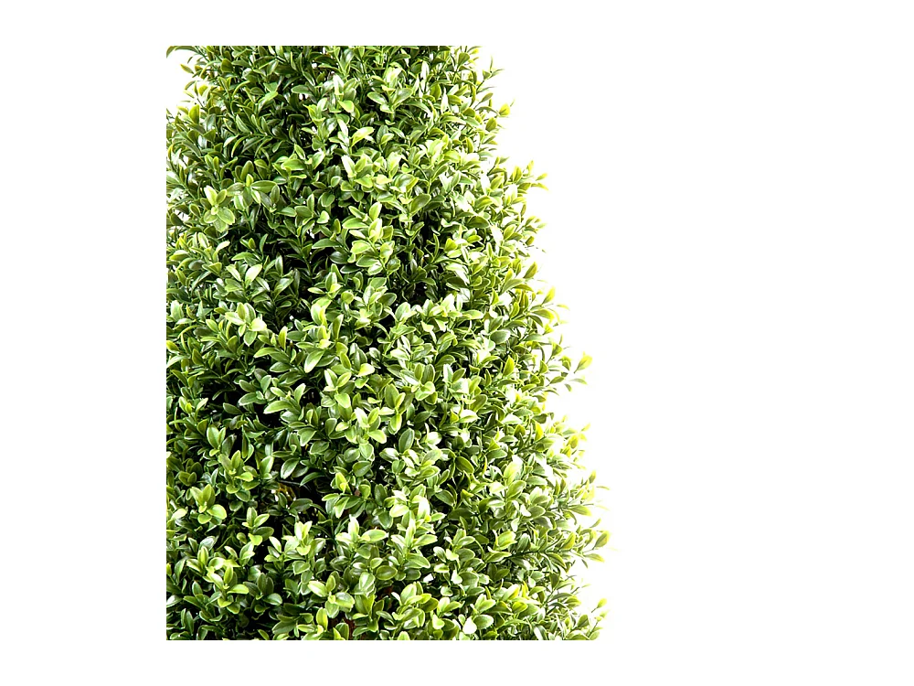 Plante artificielle haute gamme Spécial extérieur / Buis Topiaire coloris vert - Dim : H.138 x L.65 cm