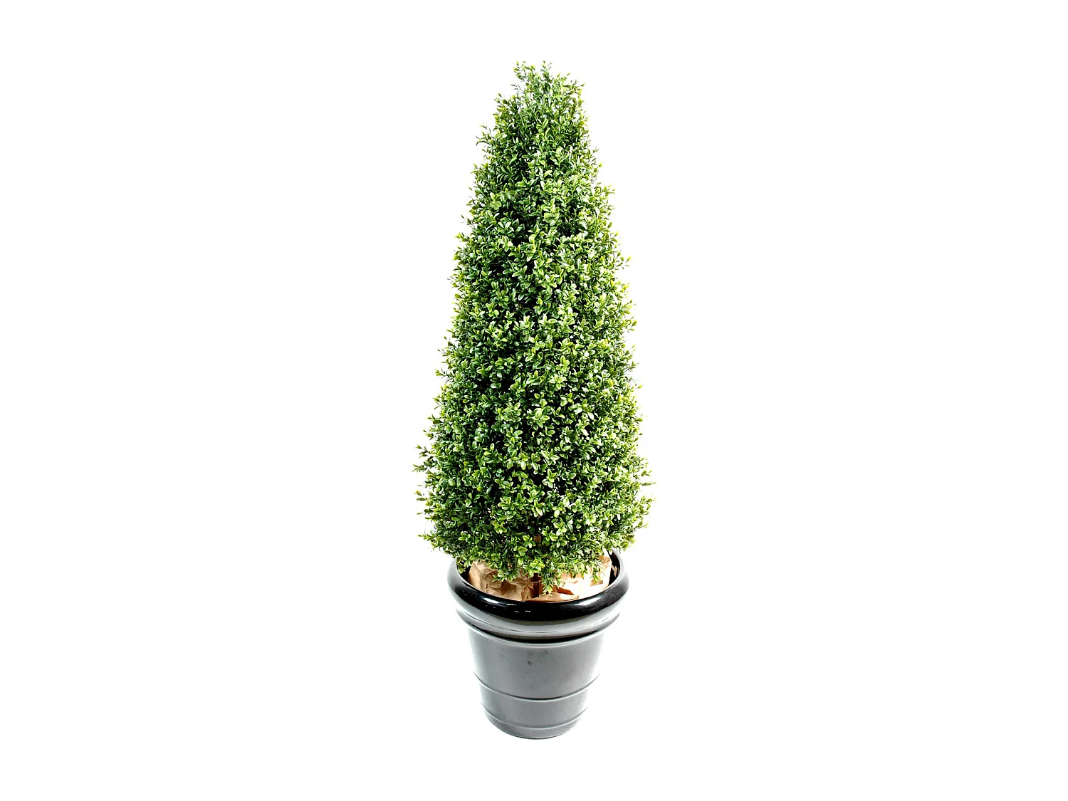 Plante artificielle haute gamme Spécial extérieur / Buis Topiaire coloris vert - Dim : H.138 x L.65 cm