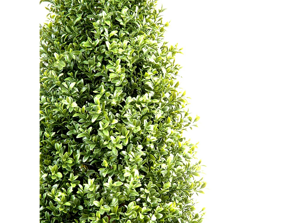 Plante artificielle haute gamme Spécial extérieur / Buis Topiaire coloris vert - Dim : H.138 x L.65 cm