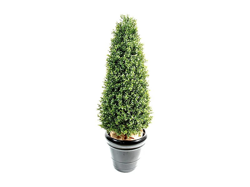 Plante artificielle haute gamme Spécial extérieur / Buis Topiaire coloris vert - Dim : H.138 x L.65 cm