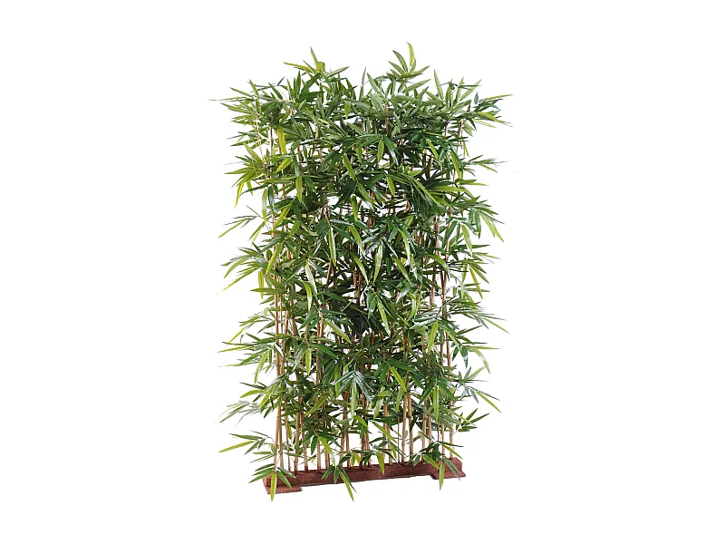 Plante artificielle haute gamme Spécial extérieur/ Haie artificielle Bambou, coloris vert - Dim : 150 x 50 x 130 cm