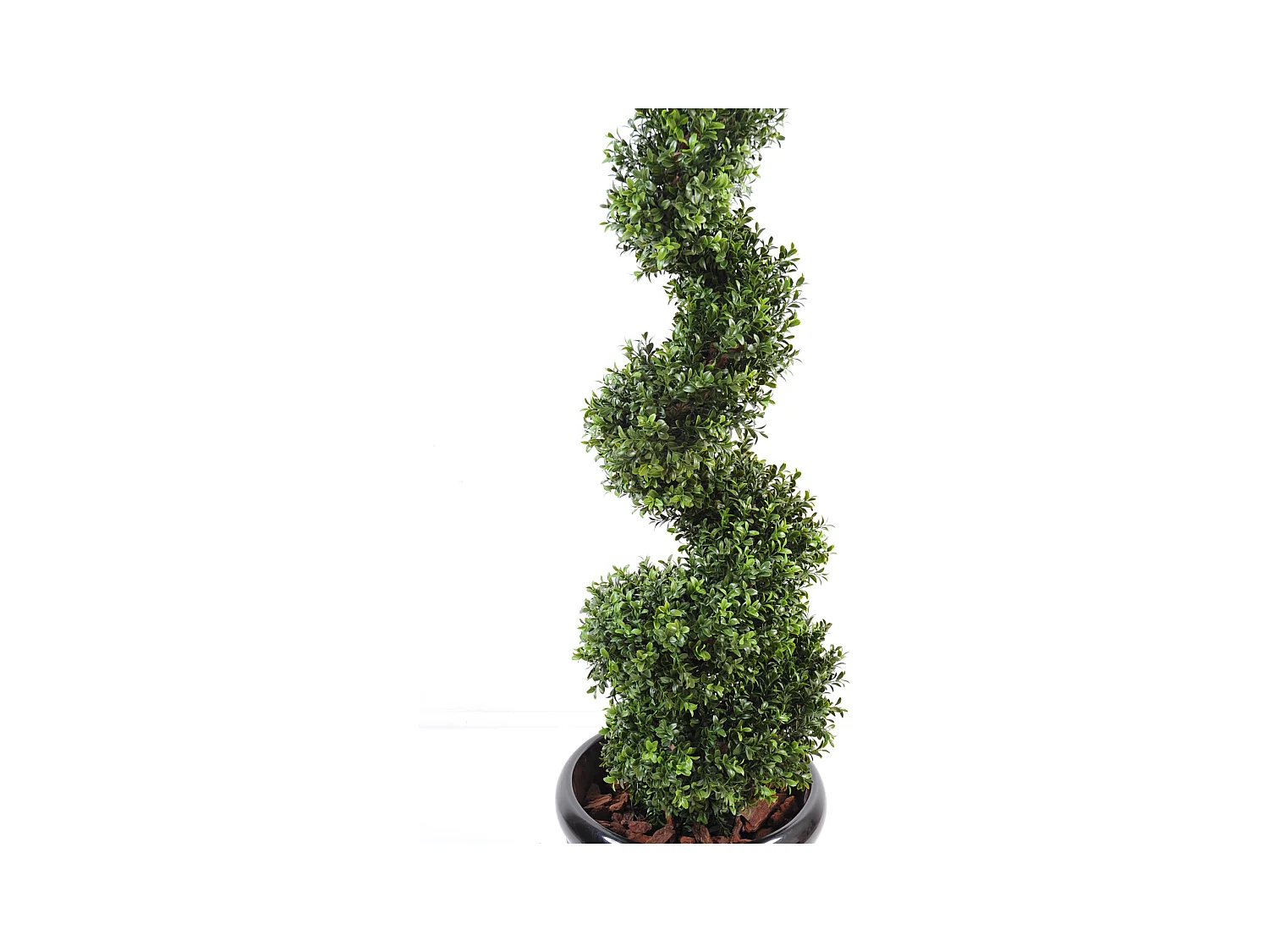Plante artificielle haute gamme Spécial extérieur / Buis Artificiel forme Spirale - Dim : 130 x 35 cm