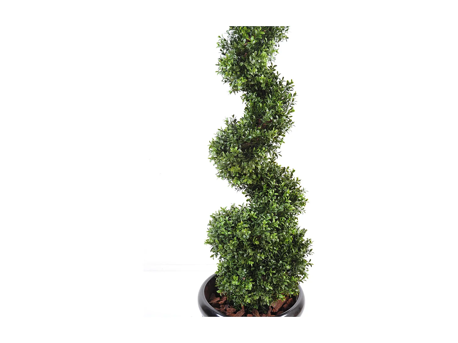 Plante artificielle haute gamme Spécial extérieur / Buis Artificiel forme Spirale - Dim : 130 x 35 cm