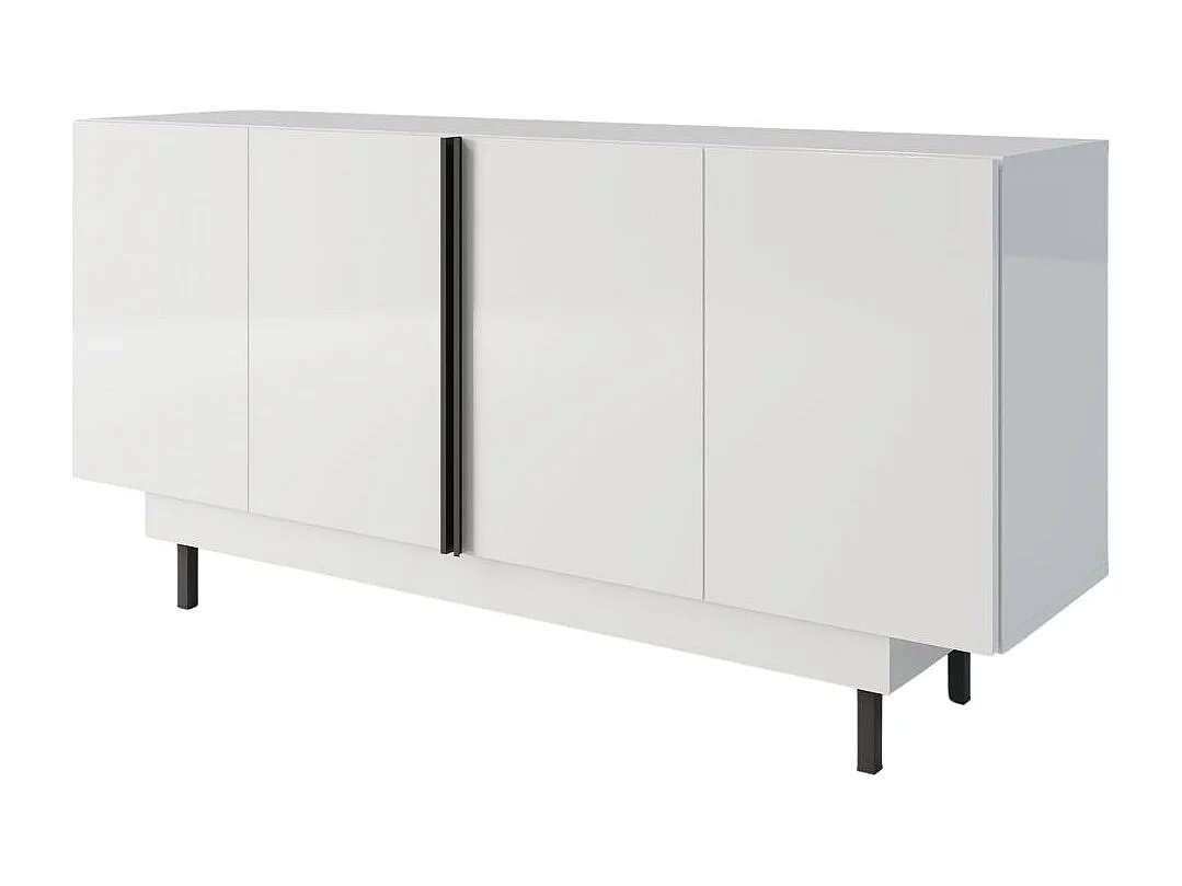 Sideboard Artemisa weiß, goldener akzent, hochglanz