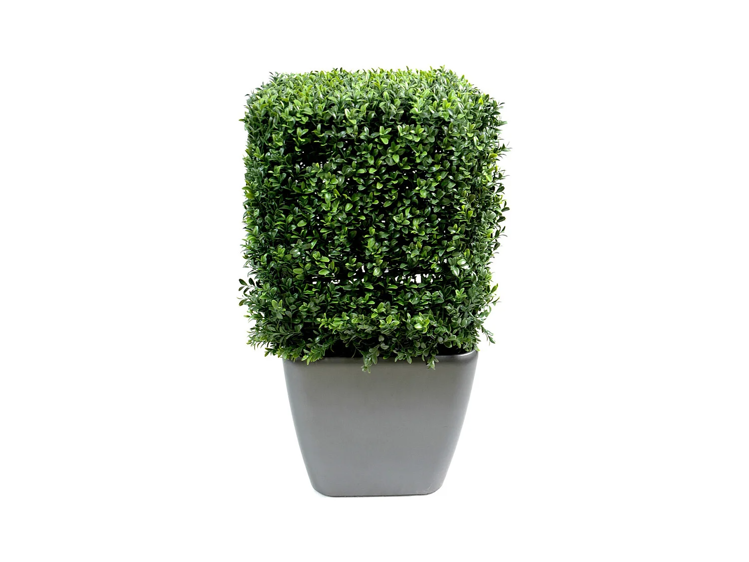 Plante artificielle haute gamme Spécial extérieur, Buis carré artificiel couleur vert - Dim : 65 x 40 x 40 cm