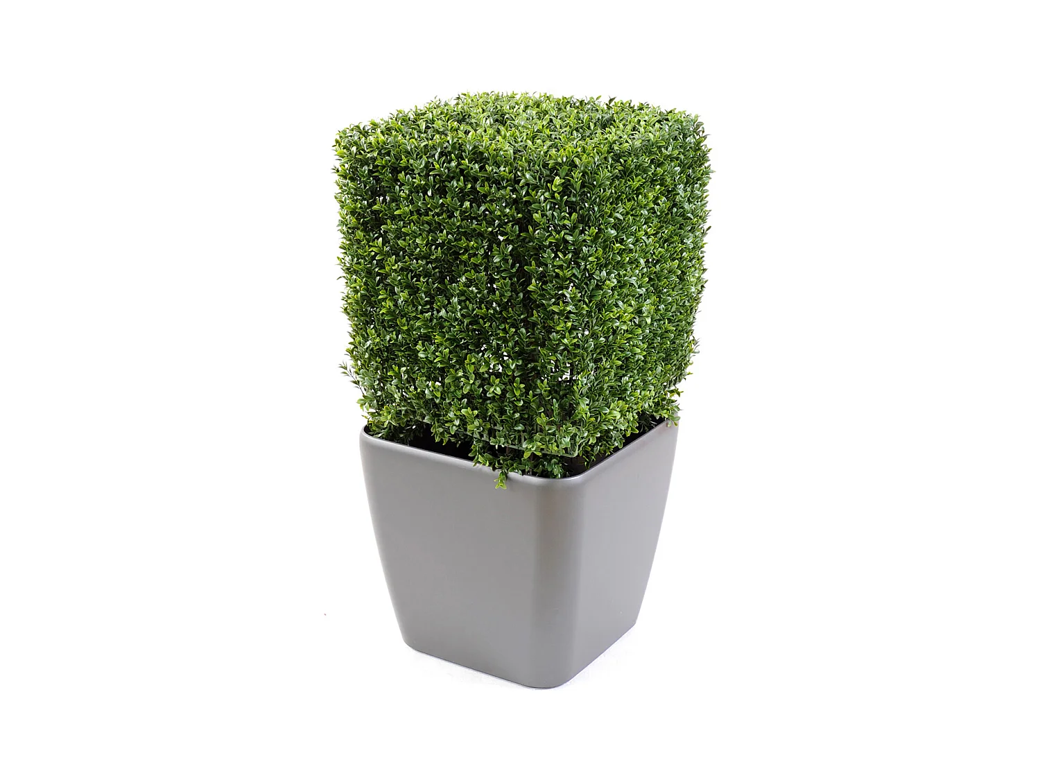 Plante artificielle haute gamme Spécial extérieur, Buis carré artificiel couleur vert - Dim : 65 x 40 x 40 cm