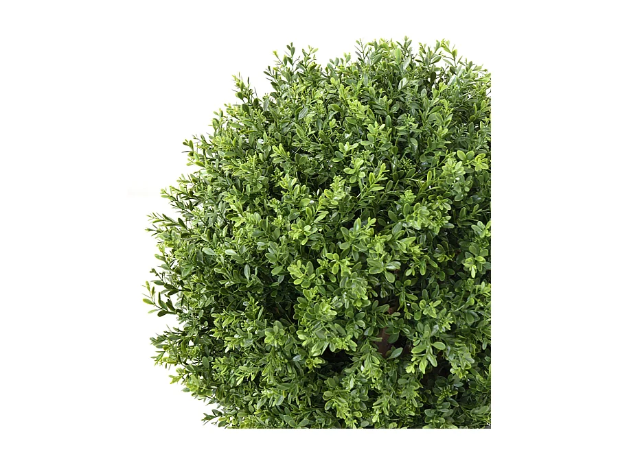 Plante artificielle haute gamme Spécial extérieur / Buis boule UV artificiel, coloris vert - Dim : H.60 x D.45 cm