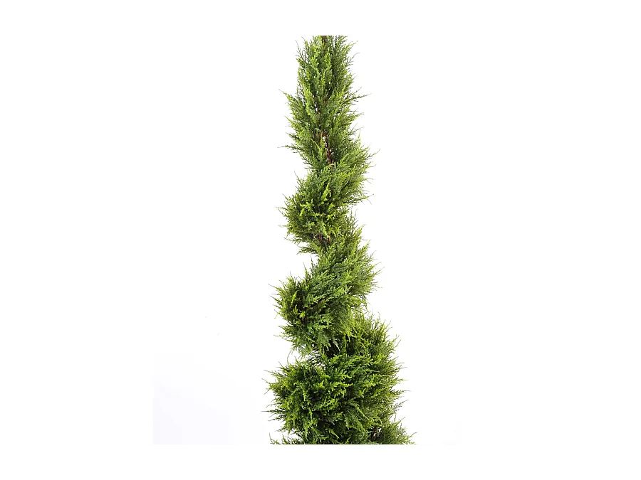 Plante artificielle haute gamme Spécial extérieur /Cyprès Artificiel Juniperus Fome Spirale - Dim : 160 x 55 cm