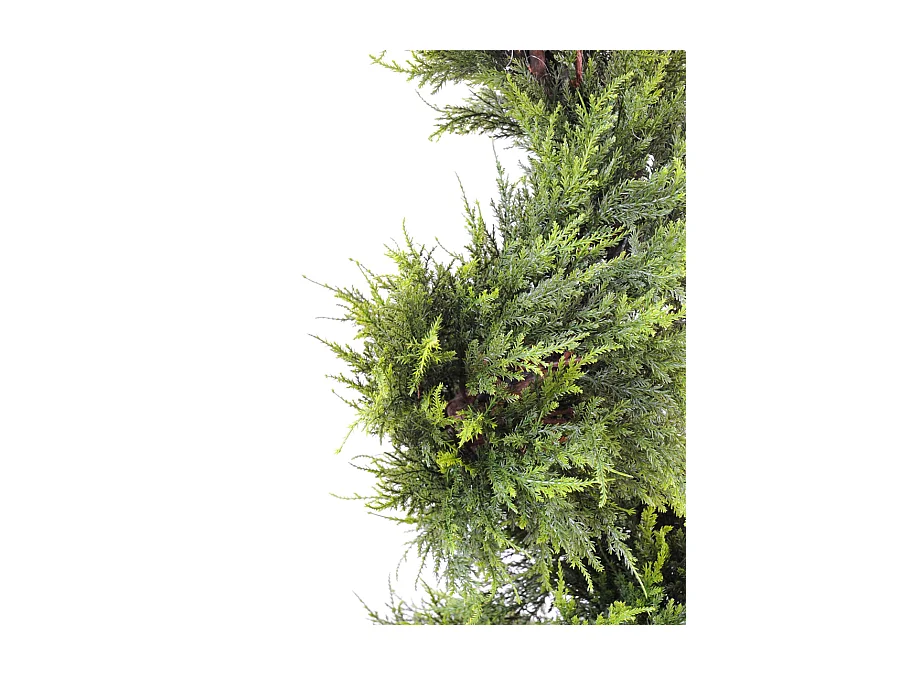 Plante artificielle haute gamme Spécial extérieur /Cyprès Artificiel Juniperus Fome Spirale - Dim : 160 x 55 cm