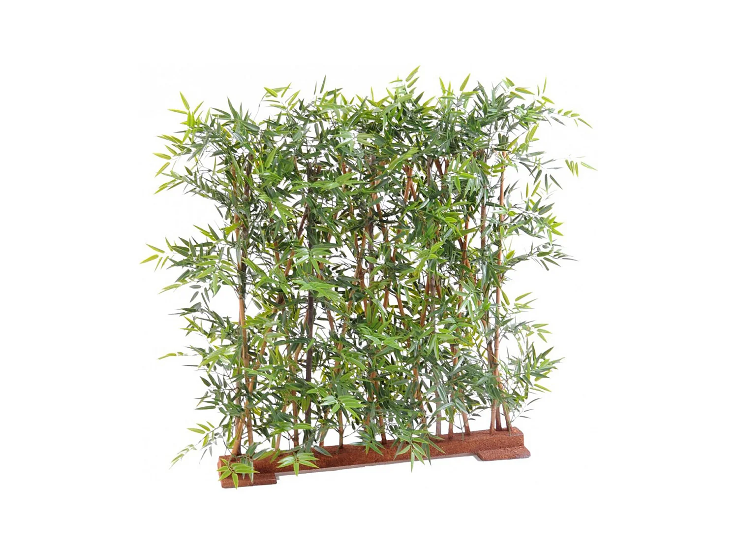 Plante artificielle haute gamme Spécial extérieur/ Haie Bambou artificiel coloris vert - Dim : 110 x 45 x 110 cm