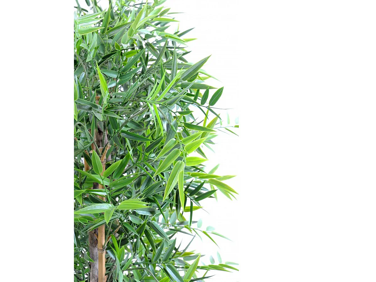 Plante artificielle haute gamme Spécial extérieur/ Haie Bambou artificiel coloris vert - Dim : 110 x 45 x 110 cm