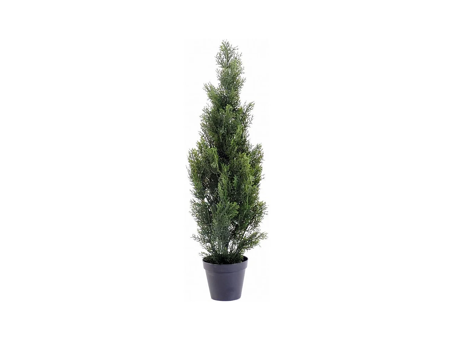 Plante artificielle haute gamme Spécial extérieur / Cyprès artificiel Mini Vert - Dim : 93 x 25 cm