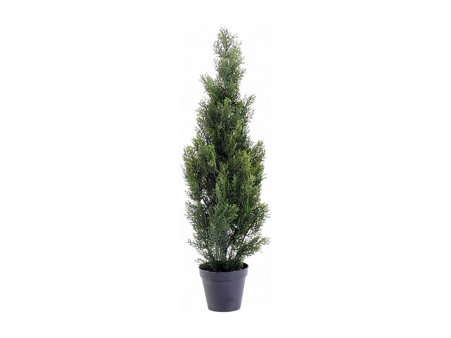 Plante artificielle haute gamme Spécial extérieur / Cyprès artificiel Mini Vert - Dim : 93 x 25 cm