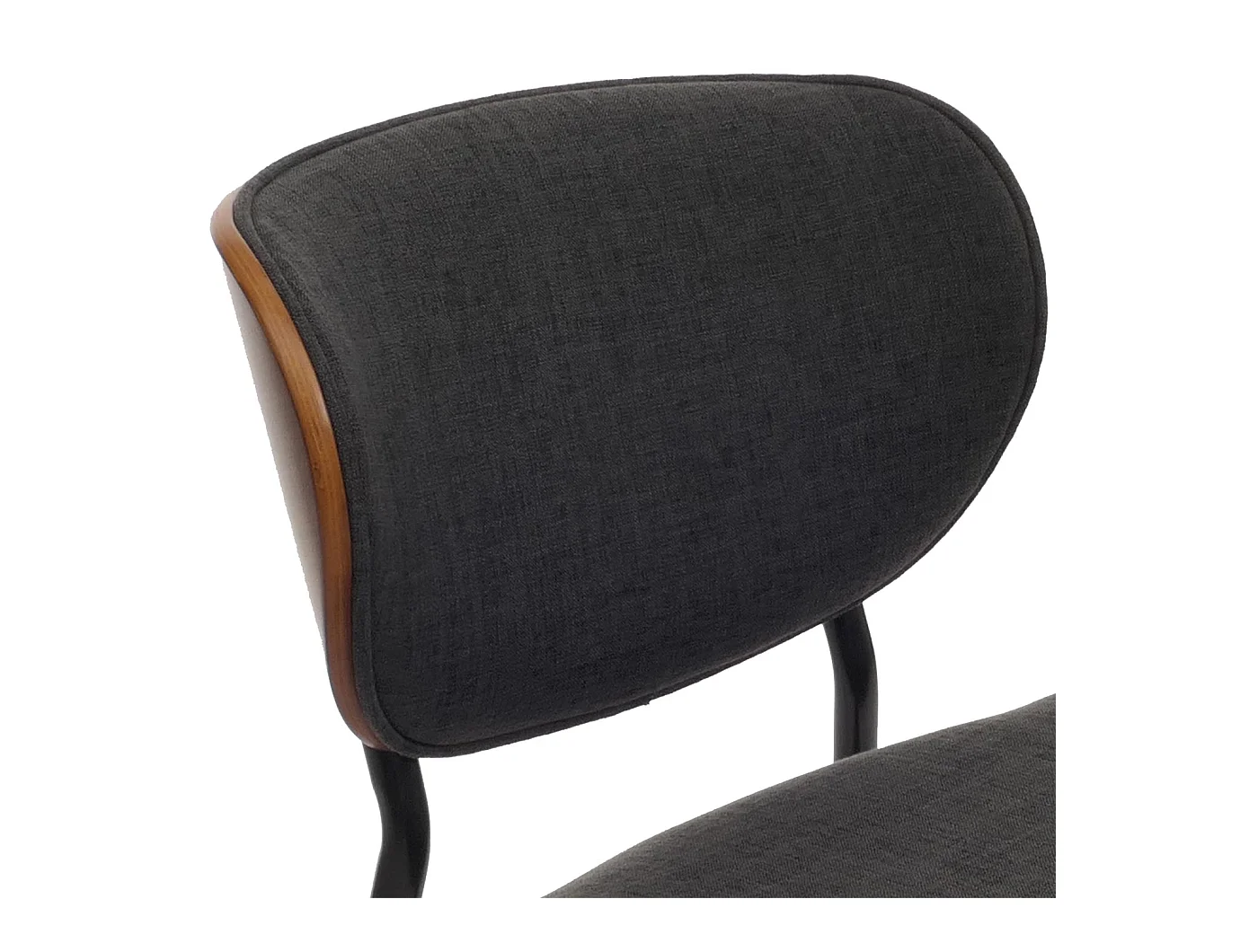 Chaise de salle à manger MCW-O45 (lot de 2),  aspect noyer, gris foncé