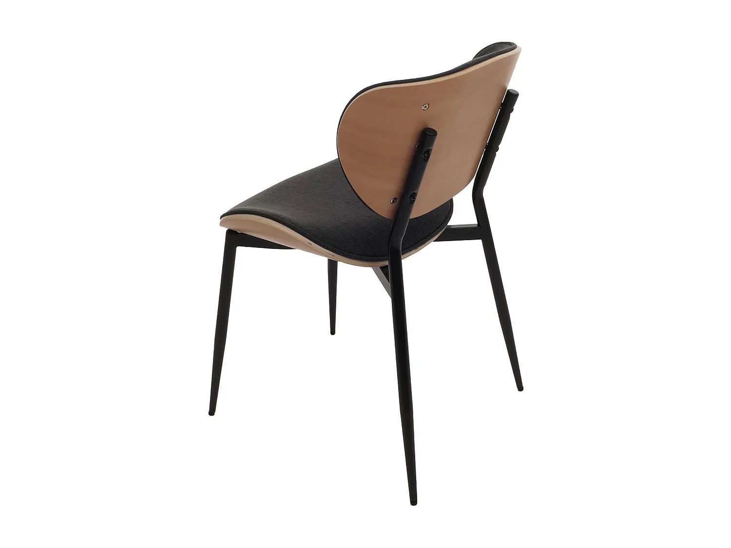 Chaise de salle à manger MCW-O45 (lot de 2),  naturel, gris foncé