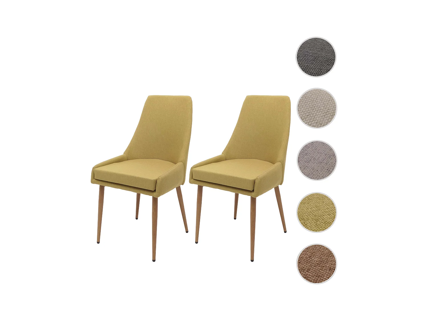 Krzesło do jadalni MCW-O27 (zestaw 2 sztuk),  zielony